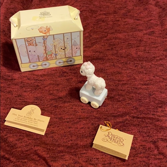NIB Precious Moments birthday train age 1 lamb